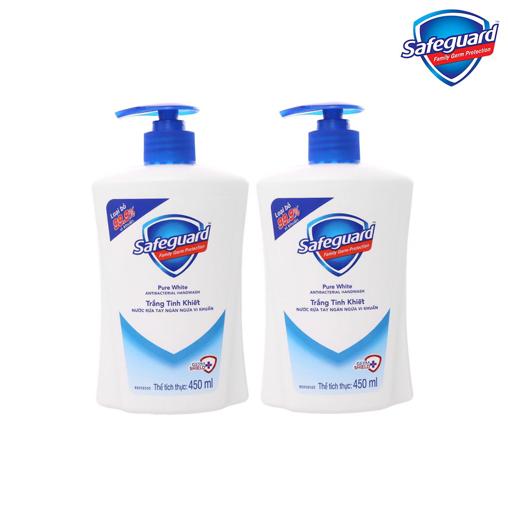 Safeguard Hand Washing Liquid Pure White 450ml X12 Bottles Parallel