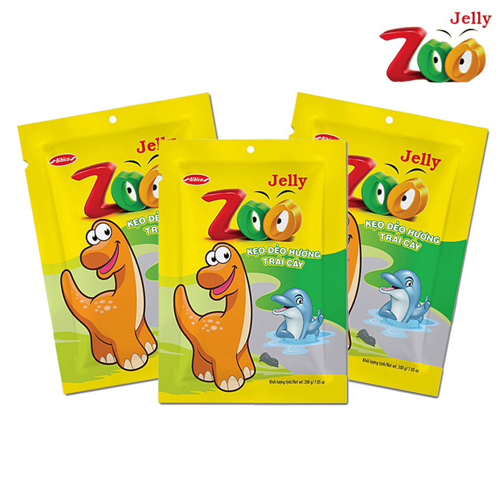 Bibica Zoo Mix Fruity Flavor Jelly Candy 100g x 60 Bags Parallel Trading VN